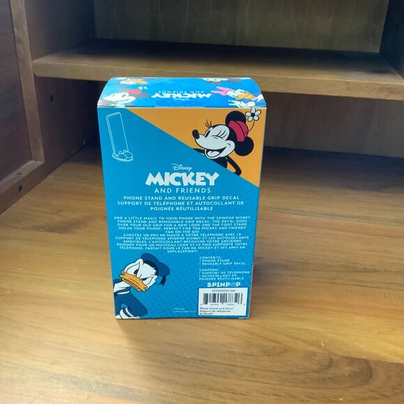 MICKEY MOUSE SPINPOP PHONE STAND & REUSABLE GRIP DECAL - NEW IN BOX - Picture 2 of 6